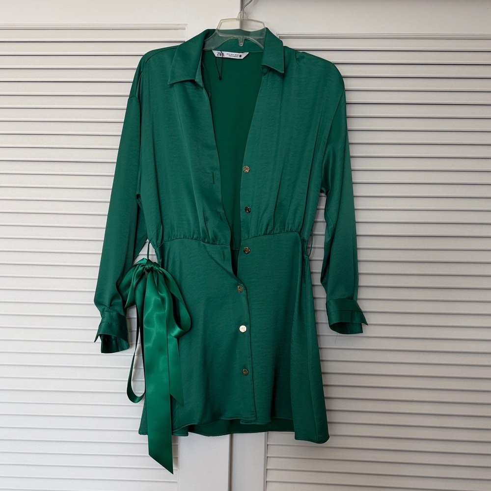 Elegant Green Women's Mini Dress